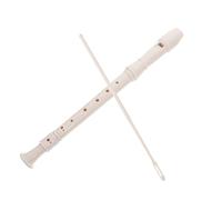 Gatuida à Bec Soprano Abs avec Tige de Nettoyage Instrument Débutant pour Garçon Fille et Adultes Apprentissage Musical et Orchestres Scolaires Couleur Blanc Cassé