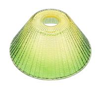 Gatuida Abat-Jour Plissé en Verre Dégradé Vert Ouverture Fixation 35 MM Petit Abat-Jour de Rechange Suspendre Plafonnier et Lampadaire Rétro Cache-Ampoule Décoratif Accessoire