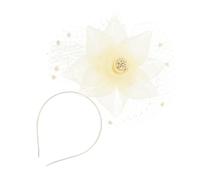 Gatuida accessoires de cheveux en maille robe de mariée robe mariée wedding dress Mariage Engrener groupe bandeau de fascinateurs de fête fascinateur de thé pour les femmes Beige