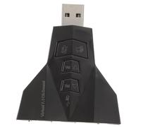 Gatuida Adaptateur Audio Externe USB 7.1 Canaux Stéréo 3D sans Pilote ni Alimentation Double Sortie Jack 3,5mm Compatible Systèmes D'exploitation et Linux