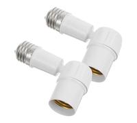 Gatuida Adaptateur de Douille E27 en Plastique 2pcs pour Éclairage Domestique, Conversion Polyvalente Rallonge Flexible pour Lampes à LED et Incandescence