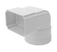 Gatuida Adaptateur de Gouttière Plastique Blanc pour Tuyau Pluvial Carré vers Rond Large Ouverture Améliorant le Débit D'eau pour Installation Facile