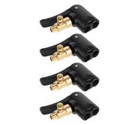 Gatuida Adaptateur de Valve à Clip en Laiton pour Pompe à Air 4 Pièces Embouts Filetés Fonction de Dégonflage Compatible Gonflage Pneu Voiture Vélo et Moto Solide et Étanche Usage