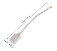 Gatuida Adaptateur Rj45 vers Rj11 8p4c à 6p4c, Connecteur de Prise Téléphonique Ethernet, Convertisseur Câble Réseau vers Téléphone, 2 Pièces, Usage Téléphone Fixe et Réseau, Compact