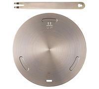 Gatuida Adaptateur Surface Lisse Acier Inoxydable et Induction en Diffuseur de Chaleur Plaque Alliage D'aluminium à Disque de Cuisson pour Cuisinière à Gaz