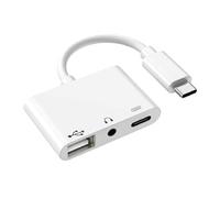 Gatuida Adaptateur Type-c avec Jack USB OTG et Dac Convertisseur Audio Compact et Léger pour Casque Charge Pd Compatible Laptops et Smartphones