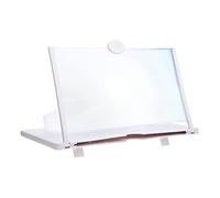 Gatuida Amplificateur D'écran de Téléphone Portable Blanc en Abs Compact Effet Tridimensionnel, Support Solide pour Salon et Lecture de Nouvelles