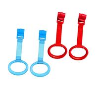 Gatuida Anneaux De Traction Pour Bébé Et Berceau, 4 Pièces Bleu Et Rouge, Anneaux D’appui Légers Et Solide En Plastique Soufflé, Assistant De Marche Pour Tout-petit à La Maison Déplacement