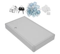 Gatuida Armoire à Clés en Métal Argenté avec Crochets et Étiquettes pour 48 Clés Gestion Sécurisée pour Appartements et Locations Alliage D'aluminium Robuste