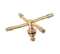 Gatuida Arroseur Rotatif à 360 Degrés à Quatre Broches pour Pelouse Et Jardin, Système Irrigation Jardin, Tête D'arrosage Réglable, Cuivre, Outil D'irrigation Automatique