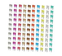 Gatuida Assortiment de 120 Mini-fusibles Automobile en Zinc 2a-30a Codés par Couleur pour Voiture, Taxi et Camion, Fusibles Plats Numéros Amp Gravés Couleur Aléatoire
