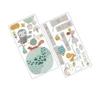 Gatuida Autocollant Toise Animaux Forêt Colorée pour Garçon et Filles, Décor Mural Chambre Bébé, Plastique Résistant, Mesure Hauteur Croissance, Chambre Garçon et Filles Crèche,