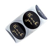Gatuida Autocollants Adhésifs Noirs en Papier pour Présent de Diplôme, 500, Décorations Art DIY et Étiquettes D'emballage pour Scellage de Vœux