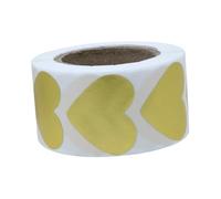 Gatuida Autocollants Cœur Doré Adhésifs Étiquettes Remerciement pour Sachets Biscuits Pâtisserie Boutique DIY Décorations