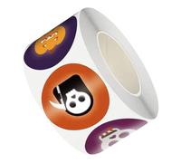 Gatuida Autocollants de Scellement Halloween Ronds Décoratifs Étiquettes Adhésives pour Enveloppes Décorations Fête Faciles à Coller Gommettes pour Boîte et Fête