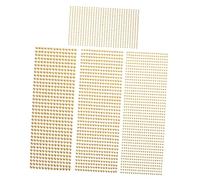 Gatuida Autocollants Nacrés Visage 4 Pcs Perles Autocollantes En Différentes Tailles Doré Décor Visage Maquillage Ongles