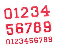 Gatuida Autocollants Numérotés Football Auto-adhésifs pour Maillots Garçon et Filles Rouges 0-9 Chiffre DIY Décoration Vêtements Kit 20 Pièces