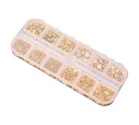 Gatuida Autocollants pour Nail Art Demi-Cercles Dorés 2300 Pcs Perles et Diamants Décoratifs Accessoires Manucure pour Décoration D’Ongles DIY Beauté et Soins des Ongles