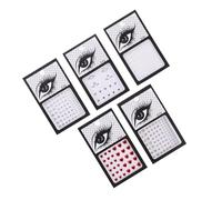 Gatuida Autocollants Strass Visage et Corps 5 Pièces Multifonctions Festival Femmes Décoration Faciale Blanche, Ab Coloré, Perles, Cœur Rouge pour Maquillage Fête