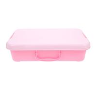 Gatuida Bac à Sable Portable pour Garçon et Filles avec Couvercle Boîte de Rangement en Plastique Rose et Blanc Petit Bac à Sable Extérieur Pratique pour Jeux en Plein Air Amusant