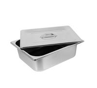 Gatuida Bac Gastro avec Couvercle Sécurisé Plateau Rectangulaire en Acier Épais pour Restauration et Buffet Résistant et Facile à Nettoyer Lot