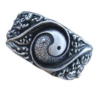 Gatuida Bague Cuivre Style Taoïsme Chinoise Anneau Rétro Unisexe Accessoire de Mode Inspiré Feng Shui Cadeau pour Amoureux Culture Chinoise