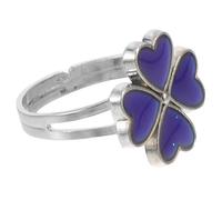 Gatuida Bague Garçon Et Filles à Changement De Couleur Sensible à La Température En Alliage Solide Motif Trèfle à Quatre Feuilles Pour Filles Occasions Décontractées Taille Unique