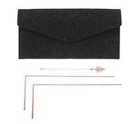 Gatuida Baguette de sourcier en Laiton - Pendule divinatoire avec Pochette en Feutre - Outils pour la Chasse aux fantômes - Or - Oui/Non - Questions - Indispensables pour Une Chasse au trésor