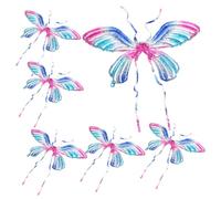Gatuida Ballon Aile Film Aluminium de Ballons Gonflables pour Décoration Fête Accessoire Cosplay Fée ou pour Anniversaire Halloween et Noël Couleur Bleu Irisé Couleur