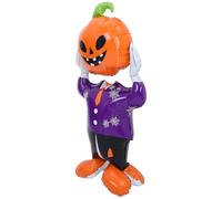 Gatuida Ballon en Aluminium Tête de Citrouille 4D sur Pied - Ballon D’Halloween Gonflable Cartoon - Décoration Festive Réutilisable pour Fête D’Automne et Décorations Halloween