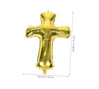 Gatuida Ballons Aluminium Forme Croix pour Baptême Décoration Baptême Shower Facile à Gonfler