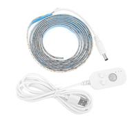 Gatuida Bande Lumineuse LED à Détecteur de Mouvement 2835 Étanche 2 Mètres Plastique Blanc Chaud 3000k pour Placard la Cuisine Maison Éclairage Intelligent USB