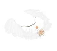 Gatuida Bandeau à Plumage Doré Auréole d'Ange Coiffe de Mariée Légère pour Mariage et Photos Accessoire Cheveux Femme Ornement Délicat pour Cérémonie et Soirée