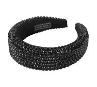 Gatuida Bandeau Cheveux Strass Large Épais Noir Accessoire de Mariage Chic et Brillant pour Femme et Mariée Serre-tête Élégant pour Fêtes et Anniversaires