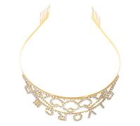 Gatuida Bandeau Couronne Baroque en Alliage de Zinc Doré pour Femmes, Léger et Pratique, Accessoire Photo et Fête pour Divorcées avec Apparence Royale Éblouissante