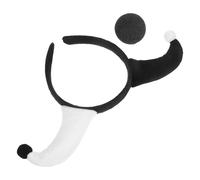 Gatuida Bandeau de Clown Confortable et Facile à Assortir Noir et Blanc Nez en Mousse Léger Accessoire Halloween pour Femmes Adultes pour Costume de Carnaval