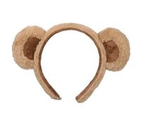 Gatuida bandeau oreilles d'ours bandeaux dames -tête oreilles poilues noué Élégant velu bandeaux femmes pour les cheveux bandeau cheveux pour femme en tissu Brun