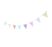 Gatuida Banderole Fanions Coton Colorées Macarons Décorations Estivales Intérieures et Extérieures pour Fête Danniversaire et Mariage