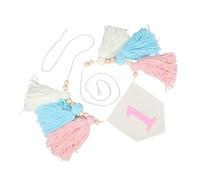 Gatuida Bannière Chaise Haute Anniversaire Décor Boho Artisanal avec Tassels et Perles Facile à Installer Décoration Fête pour Premier Anniversaire