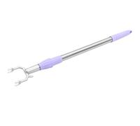 Gatuida Barre à Linge Télescopique Réglable en Aluminium 55-80 CM Manche de Préhension Violet Poteau Robuste pour Vêtements Étendoir Domestique Pratique Maison