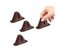 Gatuida Base De Clôture en Plastique Stable pour Jardin, Support De Clôture Petite Taille, Lot De 4 Pièces Marron, Accessoire De Jardin Antichute, Installation Facile