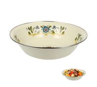 Gatuida Bassin Émail Vintage Volume Bol Ancienne Multifonction pour Cuisine et Maison Émail Décorative Pratique et Facile à Nettoyer pour Usage Domestique