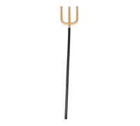 Gatuida Bâton Fantaisie Doré Plastique Accessoire Trident Résistant pour Soirées à Thème Mascarade et Halloween