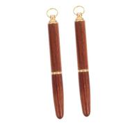Gatuida Bâtonnet Auriculaire Réutilisable En Bois Massif Lot De 2 Porte-clés, Cuillère De Nettoyage Des Oreilles En Laiton Portable, Outil De Désincrustation Du Cérumen Pour Voyage Et Usage Quotidien