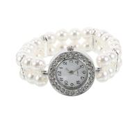 Gatuida bijoux bracelet de perles montre montée en or Réginald minnowxy Plastique blanche