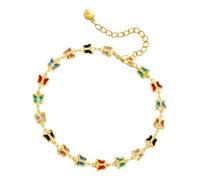 Gatuida Bijoux de Cheville en Alliage Plaqué Or 18K Chaîne Géométrique Réglable Bracelet de Cheville pour Femmes et Adolescentes Accessoire Élégant pour Tenue D’Été et Occasions