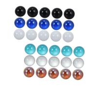 Gatuida Billes de Verre Colorées Décoratives 16 Mm 30 Pcs pour Aquarium Jouet Créatif Garçon et Filles Déco Aquarium Sûr sans Danger Poissons