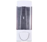 Gatuida Blanc Distributeur de Savonnette Mural à Pompe Lisse en ABS 350ml | Design Plat, Bouteille à Usage Multiple, Réservoir Visible, pour Savonnette Liquide et Salles de Bains