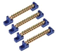 Gatuida Bloc de Mise la Terre 4 Pièces Barre Cuivre Bornes Isolées et Vis de Fixation pour Tableau Électrique Installation Sécurisée