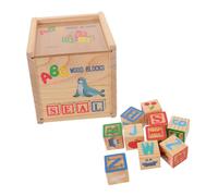 Gatuida Blocs Bois ABC à Empiler pour Tout-Petits Éducatif pour Apprentissage des Lettres Chiffres Jeu Créatif Sûr Bois Naturel